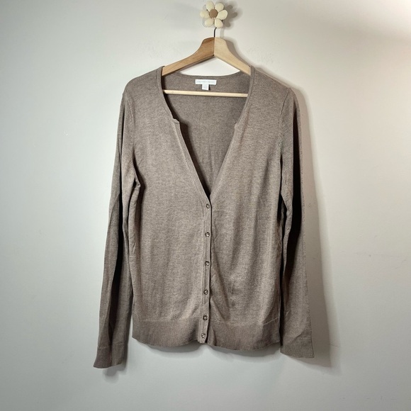 New York & Company Beige Button-Up Cardigan - Picture 6 of 7